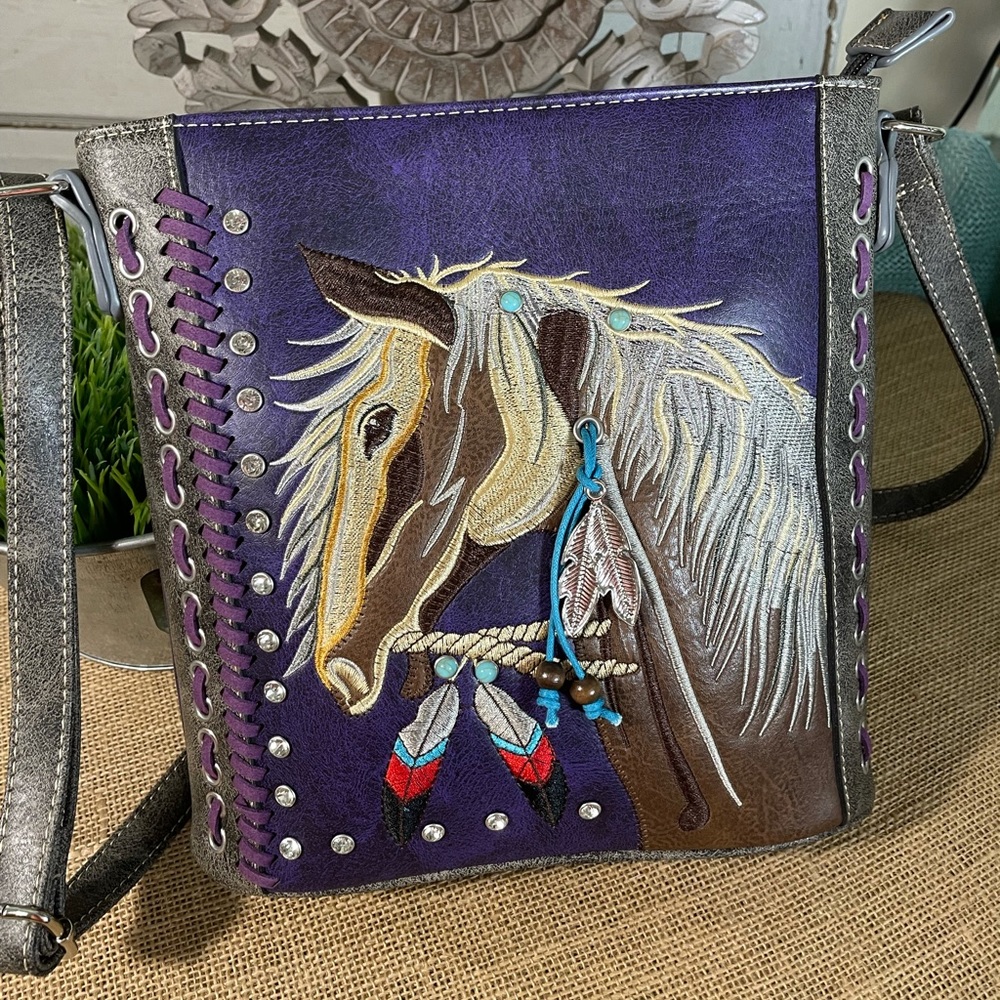 Horse Concealed Carry Crossbody Handbag